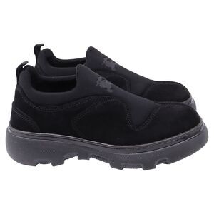 Burberry Box Sip-On Sneakers in Black Suede
